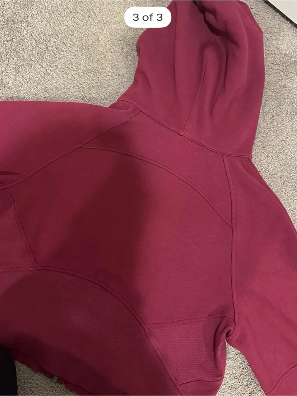 lululemon athletica Full-Zip Hooded Jacket in Burgundy